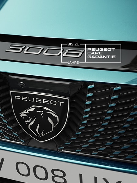3008 Kühlergrill mit lokalisiertem PEUGEOT CARE Logo