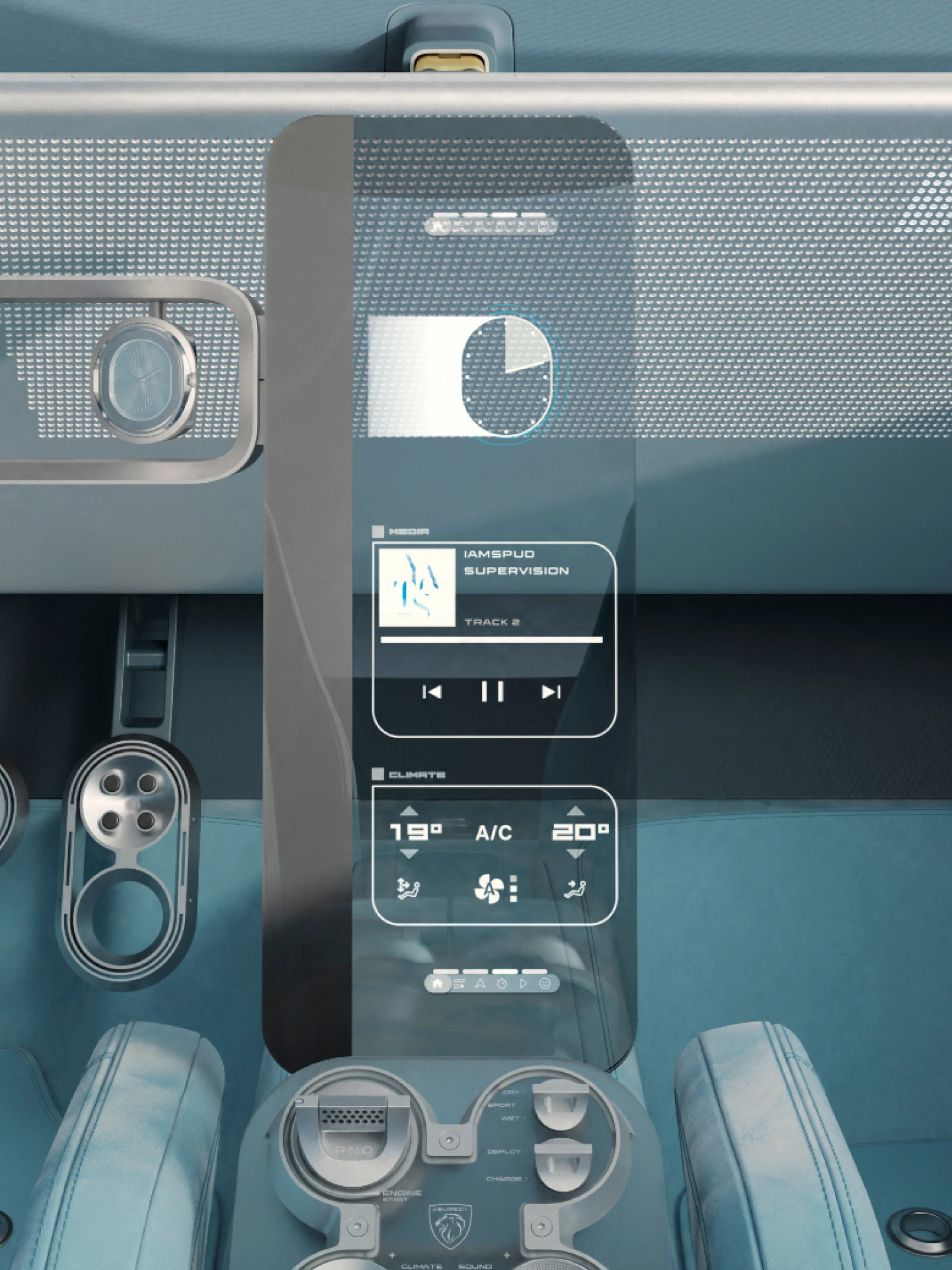 PEUGEOT RCZ Vision mit schwebendem Zentralbildschirm