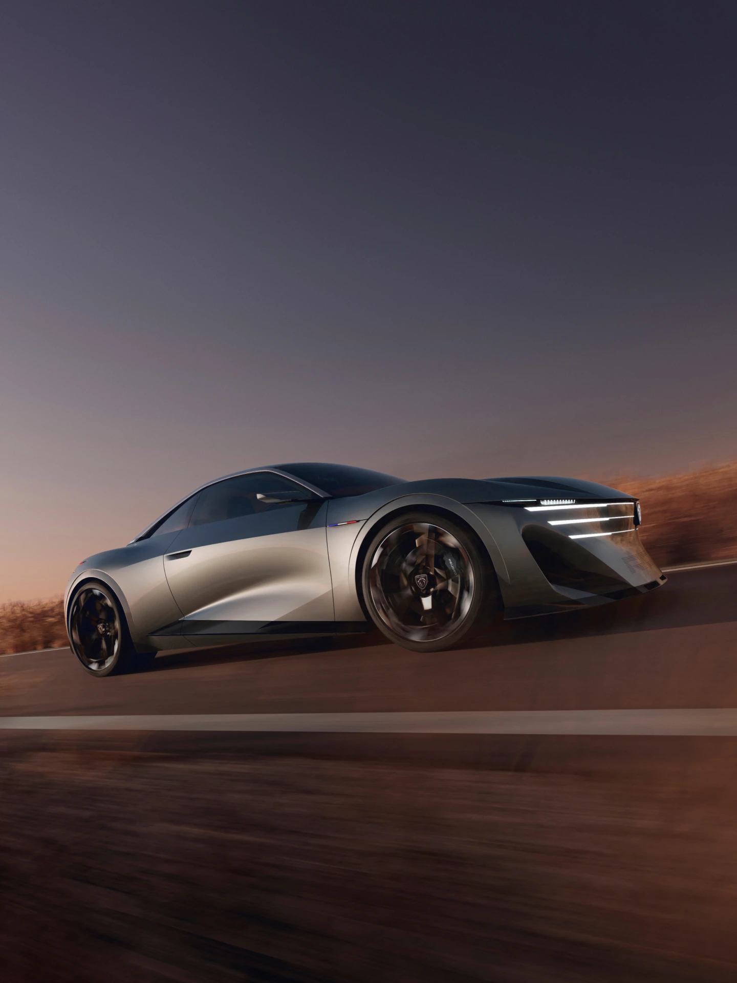 PEUGEOT RCZ Vision in Bewegung auf der Straße