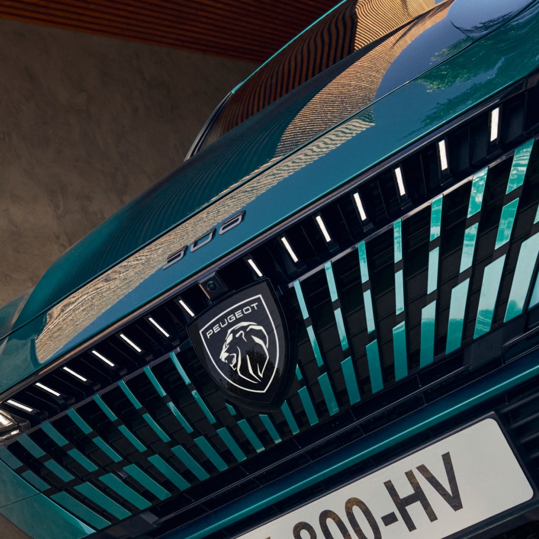New PEUGEOT E-308 illuminated emblem