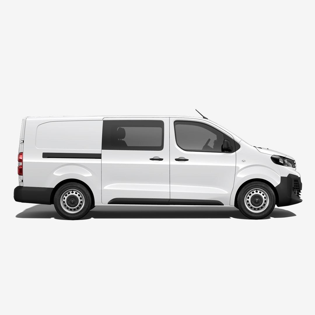 PEUGEOT E-Expert Doppelkabine M & XL in Seitenansicht