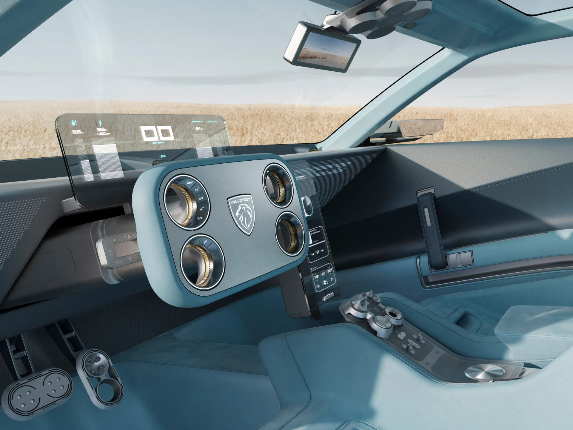PEUGEOT RCZ Vision Concept mit Hypersquare® und transparentem i-Cockpit